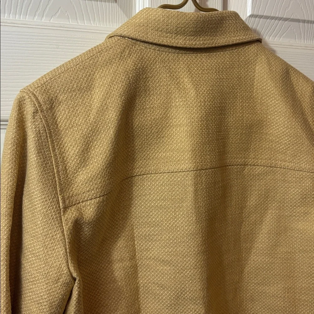Club Monaco Cropped Textured Zip Jacket - Tan - Picture 6 of 11